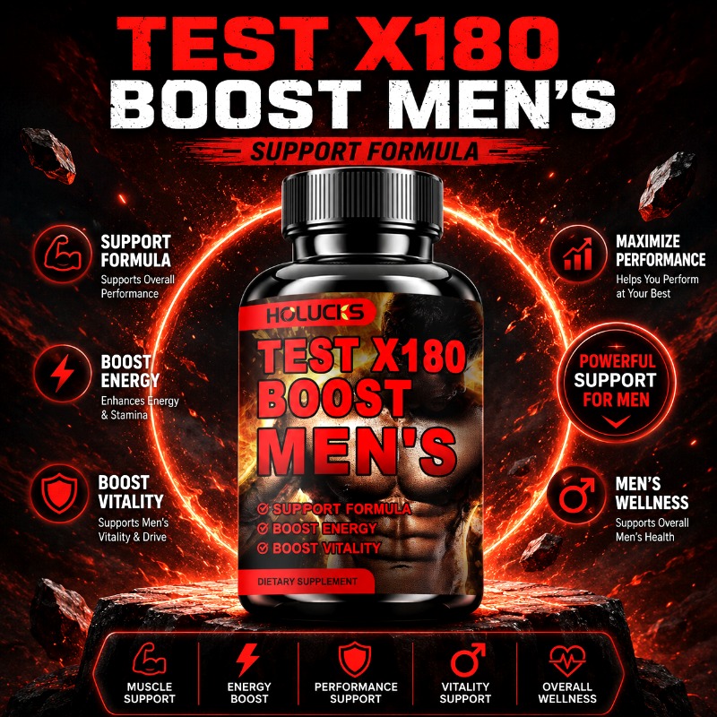 Herbal Queen - อาหารเสริมสำหรับผู้ชาย Test X180 ผสมแบล็คมาคาและดี-แอสปาร์ติก แอซิด ช่วยเสริมสร้างระดับฮอร์โมนเพศชาย