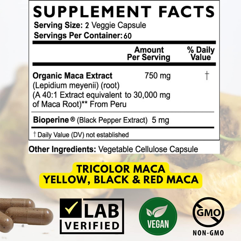 ความแข็งแรงสูงสุดราก Maca สีดำ - Herbal Queen บทวิจารณ์และราคา