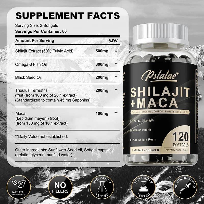 Shilajit + Maca Capsules - ประ - Herbal Queen บทวิจารณ์และราคา