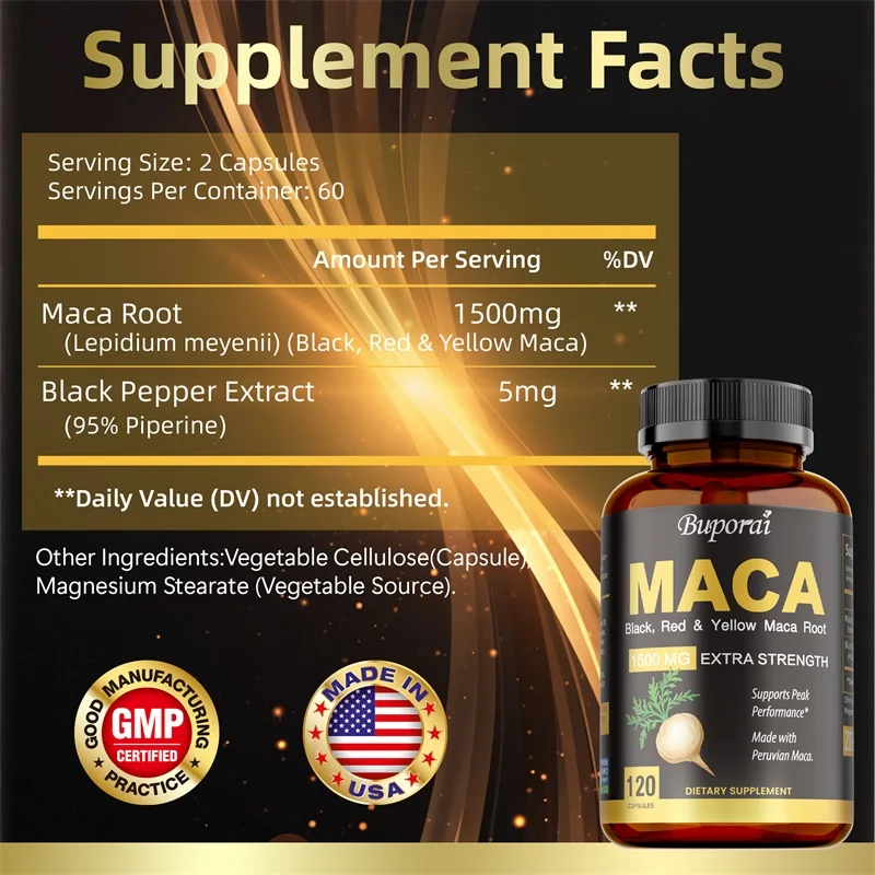 Maca Capsules - เพิ่มขนาด ความ - Herbal Queen บทวิจารณ์และราคา