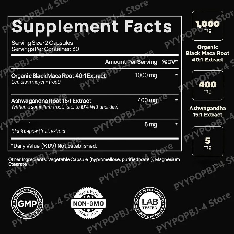สารสกัดจากรากแบล็คมาคาผสมอัชวา - Herbal Queen บทวิจารณ์และราคา